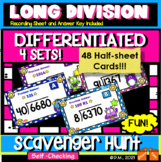 LONG DIVISION DIFFERENTIATED SCAVENGER HUNT 4 SETS!  1-dig