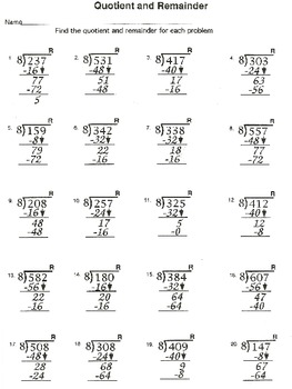 long worksheets grade division math for 4 (20 Division: Wilbert worksheets) by Long Practice Guided