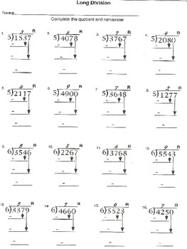 Long Division: Guided Practice (20 worksheets) by Wilbert Mitchell