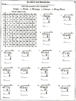 Long Division: Guided Practice with Times Chart (20 worksheets) | TpT