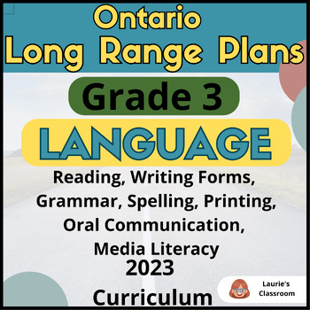 Preview of LONG RANGE PLANS, 2023 Curriculum Grade 3 – Language –  EDITABLE