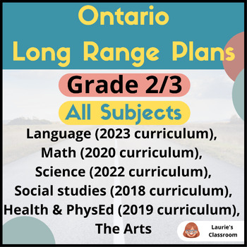 Preview of Long Range Plans Grade 2/3 All Subjects EDITABLE UPDATED 2023