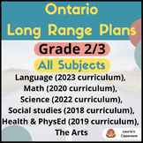 Long Range Plans Grade 2/3 All Subjects EDITABLE UPDATED