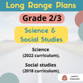 EDITABLE LONG RANGE PLANS – Science/Social Studies – Grade 2/3