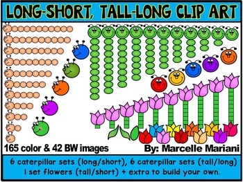 Preview of LONG-SHORT, TALL-SHORT CLIP ART GRAPHICS- 207 IMAGES