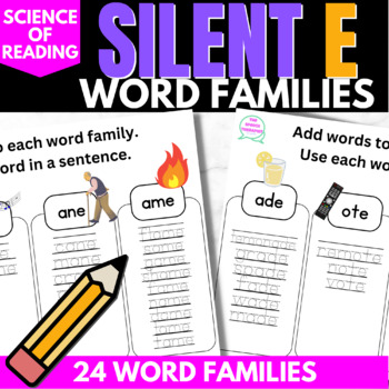 Preview of LONG VOWEL with SILENT E, BOSSY E, MAGIC E, CVCe Word Families