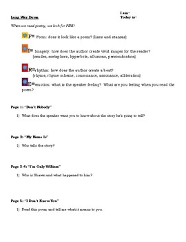 Preview of LONG WAY DOWN study guide, pages 1-5