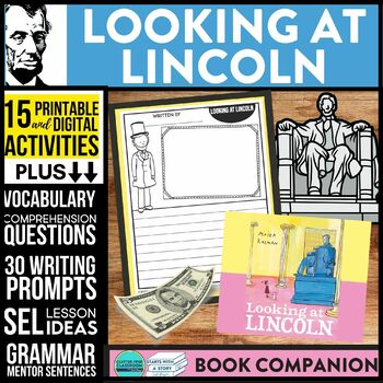 Preview of LOOKING AT LINCOLN Activities Worksheets Presidents Day Reading Comprehension