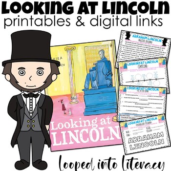 Preview of LOOKING AT LINCOLN BOOK STUDY PRINTABLE SEESAW GOOGLE SLIDES ABRAHAM