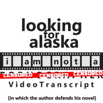 Preview of LOOKING FOR ALASKA YouTube Discussion Activity