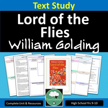 Preview of LORD OF THE FLIES Complete Novel Study Text Unit