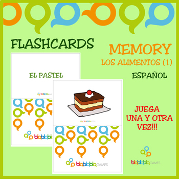 Preview of LOS ALIMENTOS (1) / FOOD (1) FLASHCARDS - SPANISH