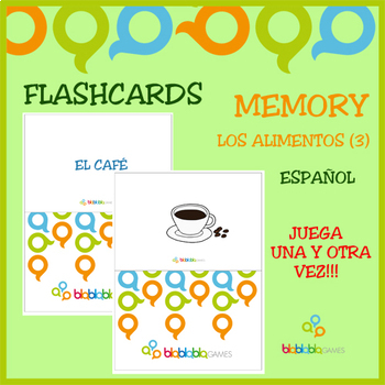 Preview of LOS ALIMENTOS (3) / FOOD (3) FLASHCARDS - SPANISH