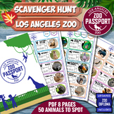 LOS ANGELES ZOO Game Zoo Passport PDF - SCAVENGER HUNT - Z