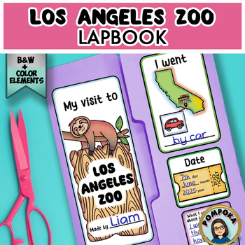 Preview of LOS ANGELES ZOO LAPBOOK - Game - Travel Journal School Field Trip