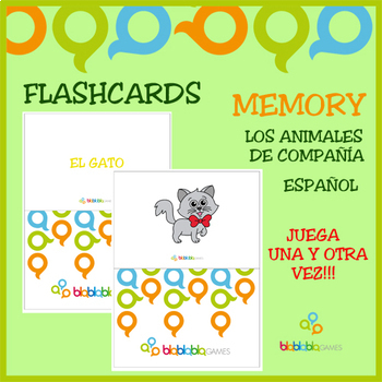 Preview of LOS ANIMALES DE COMPAÑIA / PET ANIMALS FLASHCARDS - SPANISH