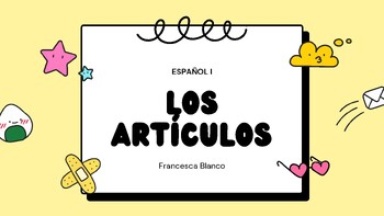 Preview of LOS ARTÍCULOS SLIDES for Spanish class