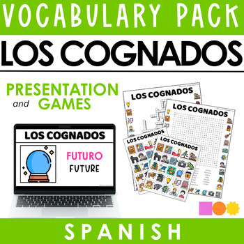 Preview of LOS COGNADOS Vocabulary Game Pack-Word Search, Crossword & Bingo