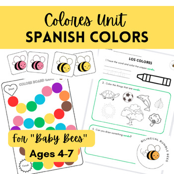 Preview of LOS COLORES Spanish Colors Unit