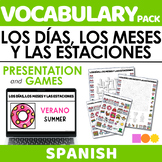 LOS DÍAS, LOS MESES y LAS ESTACIONES Vocab Games - Bingo C