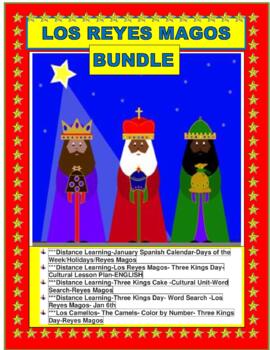 Preview of LOS REYES MAGOS BUNDLE- THREE KINGS DAY BUNDLE-Distance Learning 