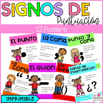 Preview of Punctuation Marks Posters in Spanish | Los Signos de Puntuación | Posters