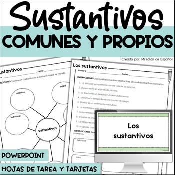 Preview of El sustantivo - Comunes y propios - Spanish nouns