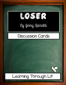 Preview of LOSER by Jerry Spinelli - Discussion Cards PRINTABLE & SHAREABLE