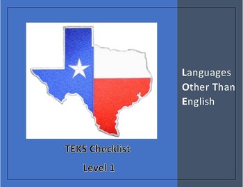 Preview of LOTE TEKS Checklist- Level 1 (Novice Mid to Novice High)