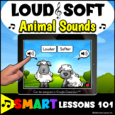 LOUD and SOFT Animal BOOM CARDS™ Loud & Soft Music Game Go