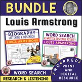 LOUIS ARMSTRONG BUNDLE - Music Activities for Middle and J