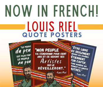 Preview of LOUIS RIEL Quote Posters (Bundle of 3) ENGLISH + FRENCH