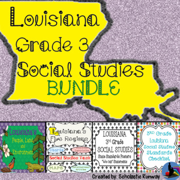 Preview of Louisiana History People, Land, Environment, Regions, Standards | Social Studies