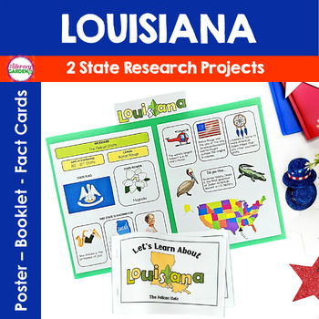 Preview of LOUISIANA US State History & Symbols - A US 50 States Research Project