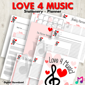 Preview of LOVE 4 Music - Stationery Planner