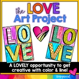 LOVE Art Project !  Get CREATIVE w lines & color Valentine