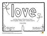 LOVE Baha'i Quote and Virtue Word Love Coloring Page