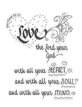 LOVE the LORD your GOD (Matthew 22:37) by Bunky Business | TPT