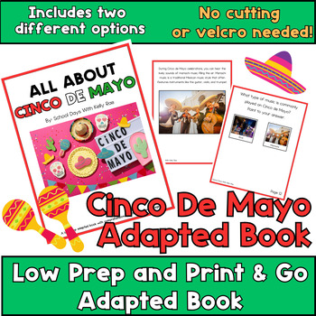 Preview of NO PREP Cinco De Mayo Adapted Book - Special Education Pre-K and Kinder