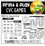 LOW PREP Print & Play CVC Games