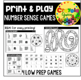 LOW PREP Print & Play Teen Number Games