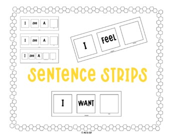 Preview of LOW PREP - Sentence Strips Pack - Printable & Digital/Distance Learning