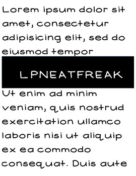 Preview of LP Neat Freak FONT