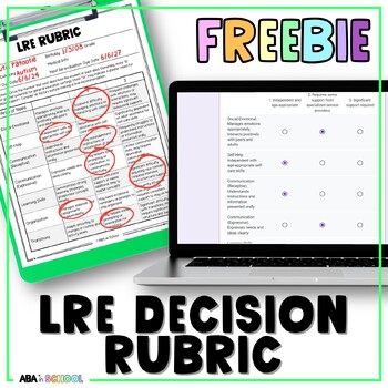 Preview of LRE Decision-Making Tool - Special Education Placement Rubric - FREE