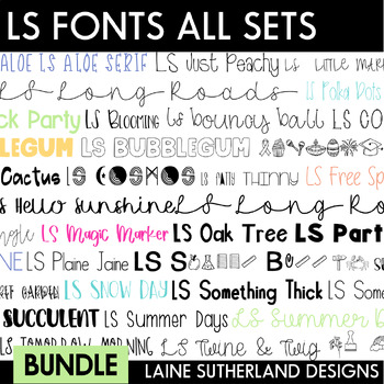 Preview of LS Fonts Growing Font Bundle