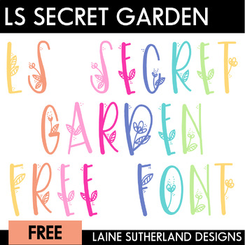 Preview of LS Free Font - Secret Garden FREE FOR COMMERCIAL USE