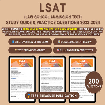 Preview of LSAT Prep Book 2023-2024: Study Guide for Law School Admission Test Success