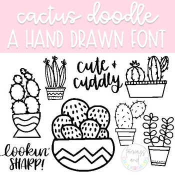 LSF Doodle Font - Cactus by Fairways and Chalkboards | TpT