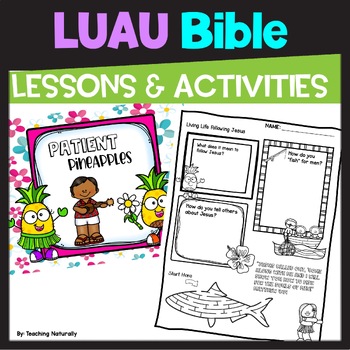 Preview of LUAU THEMED Bible Lessons games activities Vacation BibleSchool 