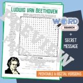 LUDWIG VAN BEETHOVEN Word Search Puzzle Activity Worksheet